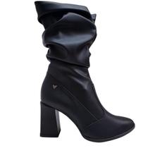 Bota Mississipi De Cano Médio Preta Bota Mississipi De Cano Médio Preta
