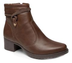 Bota Mississipi J0781 Cano Curto Salto Bloco CAFE - Bota Mississipi J0781 Cano Curto Salto Bloco CAFE -