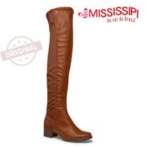 Bota Mississipi Original Cano Alto Over Feminina Berteli Dakota Inverno Coturno Salto Grosso Plataforma Bloco