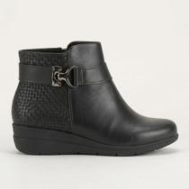Bota Modare Anabela Cano Curto Preta