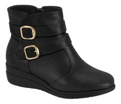 Bota Modare Anabela Cano Médio Com Fivela Métalico Anatômica Super Confortável Fem 7085.106 (66505)
