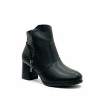 Bota Modare Preto Cano Curto Salto Bloco Casual - Bota Modare Preto Cano Curto Salto Bloco Casual -