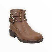 Bota Moleca Cano Baixo Salto Bloco Feminino Adulto Ref. 5354.201 Bota Moleca Cano Baixo Salto Bloco Feminino Adulto Ref. 5354.201