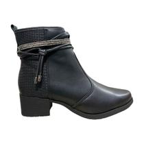 Bota Moleca Cano Curto Conforto Salto Bloco Feminino