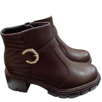 Bota moleca coturno cano curto ref:5338.110 feminino Bota moleca coturno cano curto ref:5338.110 feminino