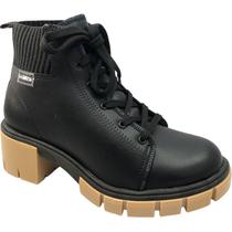 Bota Moleca Coturno Elástico Tratorada Feminina