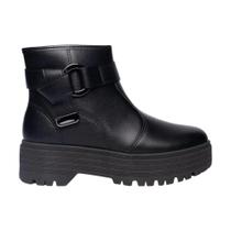 Bota Moleca Coturno Plataforma Cano Curto Conforto
