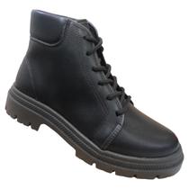 Bota Moleca Coturno Tratorado Salto Baixo Cadarço Confortável Botinha Macia Leve