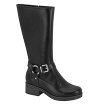 Bota Moleca Feminina Cano Longo Salto Baixo Macia 5354202