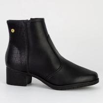 Bota moleca feminina casual preta- ref. 5346.100 cano curto