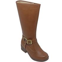 Bota Moleca Feminina com Fivela Lateral Salto 4cm Cor:CarameloTamanho:35Gênero:Feminino