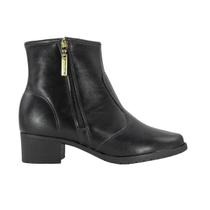 Bota Moleca Napa Genebra Preto Salto Baixo Bota Moleca Napa Genebra Preto Salto Baixo