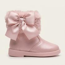 Bota Molekinha Bebê Com Pelo Rosa Bota Molekinha Bebê Com Pelo Rosa