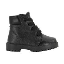 Bota Molekinha Bebê Napa Brilho Preto Bota Molekinha Bebê Napa Brilho Preto