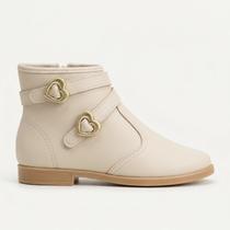 Bota Molekinha Feminina Infantil Off White Bota Molekinha Feminina Infantil Off White