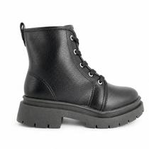 Bota Molekinha Infantil Feminina Cano Curto Preta Tratorada Bota Molekinha Infantil Feminina Cano Curto Preta Tratorada