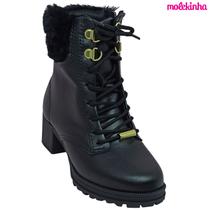 Bota Molekinha Infantil Feminina Coturno Com Pelinhos