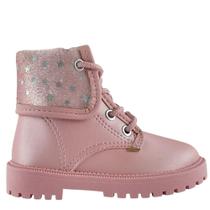 Bota Molekinha Infantil Feminina Holográfico Rosa 2126524