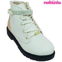 Bota Molekinha Infantil Feminina Maxxi Gliter Coturno