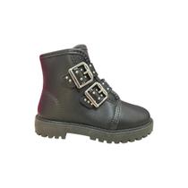 Bota Molekinha Menina Napa Com Fivela Dupla Bota Molekinha Menina Napa Com Fivela Dupla