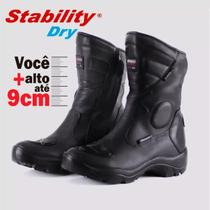 Bota mondeo 9898 stability aumenta 9cm preto 43