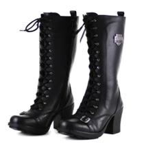 Bota Mondeo Strada Light Salto Alto Cadarço Feminina Bota Mondeo Strada Light Salto Alto Cadarço Feminina