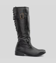 Bota Montaria Cano Alto CBK Couro Preto