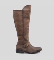 Bota Montaria Cano Alto CBK Couro Textura Marrom