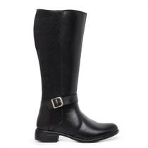 Bota Montaria Cano Alto Feminina Com Fivela Confortável Casual Cano Alto Com Zíper Lateral