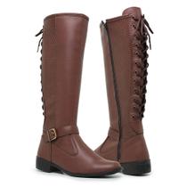 Bota Montaria Cano Longo Gmm Shoes Conforto Salto Baixo Feminina 11653