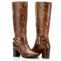 Bota Montaria de Salto e Cano Longo Couro Capelli