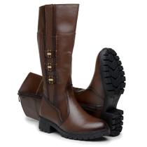 Bota Montaria Dona Beja Com Fechamento Em Ziper Com Detalhes Em Metal Bota Montaria Dona Beja Com Fechamento Em Ziper Com Detalhes Em Metal