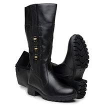 Bota Montaria Dona Beja Com Fechamento Em Ziper Com Detalhes Em Metal Bota Montaria Dona Beja Com Fechamento Em Ziper Com Detalhes Em Metal