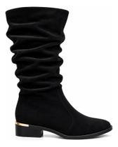 Bota Montaria Feminina Bebecê T1840-120 Camurça Cano Longo Preto Liso 37 Br Bota Montaria Feminina Bebecê T1840-120 Camurça Cano Longo Preto Liso 37 Br