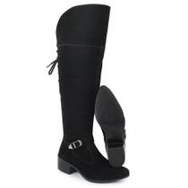 Bota montaria feminina, Camurça BBR2 115030042 preto