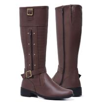 Bota Montaria Feminina Cano Alto Moderna Leve Conforto Gmm Shoes Bota Montaria Feminina Cano Alto Moderna Leve Conforto Gmm Shoes