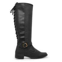 Bota Montaria Feminina Cano Longo de Amarrar