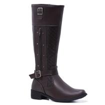 Bota Montaria Feminina Cano Longo Leve Conforto Moderna 11079