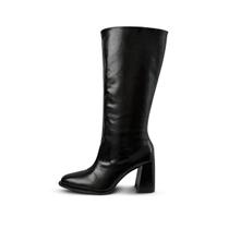 Bota Montaria Feminina Cano Longo Salto Grosso Preto Cor:PretoTamanho:34