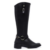 Bota Montaria Feminina Cano Longo Salto Quadrado Macia