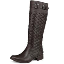 Bota Montaria Feminina Em Couro Detalhe Matelasse Bota Montaria Feminina Em Couro Detalhe Matelasse