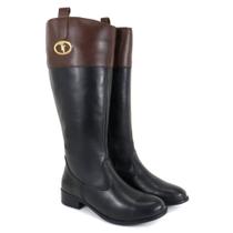 Bota montaria feminina hipismo em couro arietto
