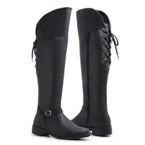 Bota Montaria Feminina Schiareli Zíper Cano Longo Moderna