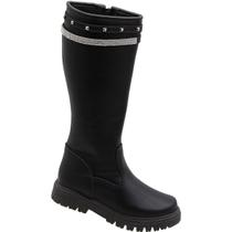 Bota Montaria Infantil Grugui Strass Cano Alto Menina