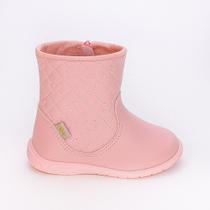 Bota Montaria Kidy Baby Soft com Bordado Rosa Claro