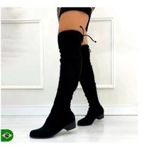 Bota Montaria Over The Knee em Camurça Acima Do Joelho Rodeio Country Trevix!