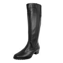 Bota Montaria Salto Baixo Grosso 3cm Cano Alto Bico Redondo Luiza Sobreira Preta Mod. 2211 Bota Montaria Salto Baixo Grosso 3cm Cano Alto Bico Redondo Luiza Sobreira Preta Mod. 2211