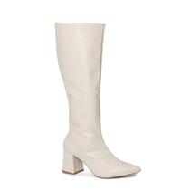 Bota Montaria Salto Medio Cano Alto Off White