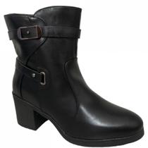Bota Mooncity 73204 Coturno Salto Bloco Feminina