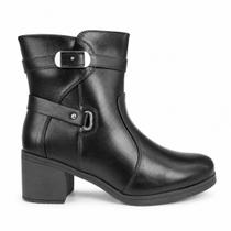 Bota Mooncity Feminina Cano Curto Salto Bloco 6cm Bota Mooncity Feminina Cano Curto Salto Bloco 6cm